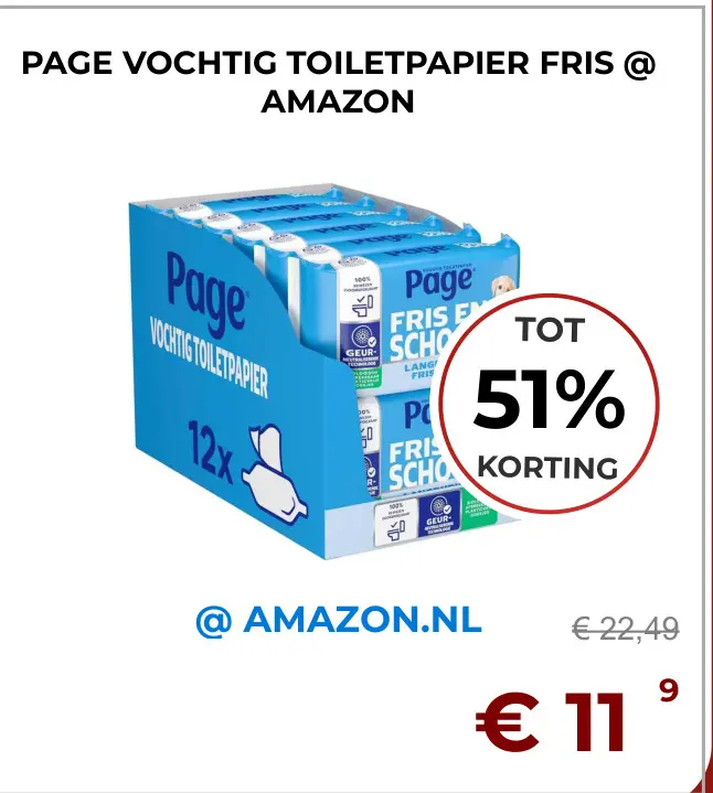 Aanbieding: Vochtig toiletpapier fris