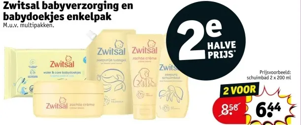 Aanbieding: Zwitsal babyverzorging en babydoekjes enkelpak