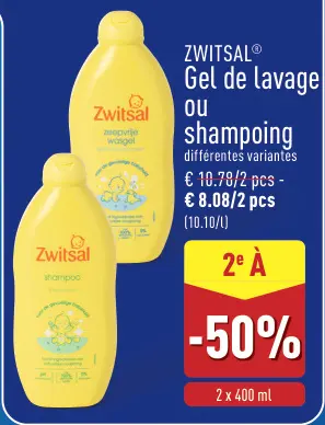Offre: Gel de lavage ou shampoing
