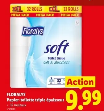 Offre: Papier-toilette triple épaisseur