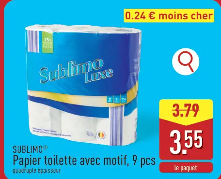 Offre: Papier toilette avec motif