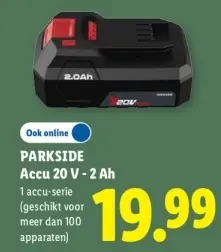 Aanbieding: Accu 20 V - 2 Ah