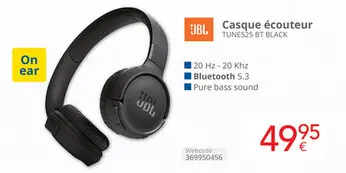 Offre: Casque écouteur TUNES25 BT BLACK