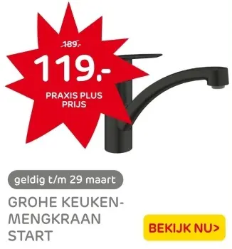 Aanbieding: Keuken-mengkraan start