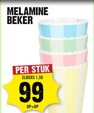 Aanbieding: Melamine beker