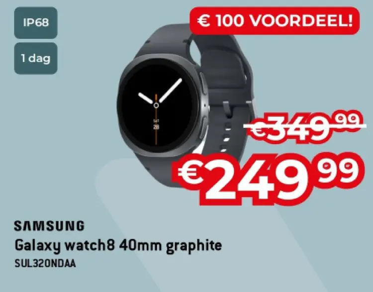 Promotie: Galaxy watch8 40mm graphite