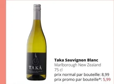 Offre: Taka Sauvignon Blanc Marlborough New Zealand