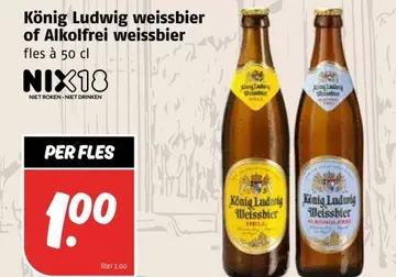 Aanbieding: König Ludwig weissbier of Alkolfrei weissbier