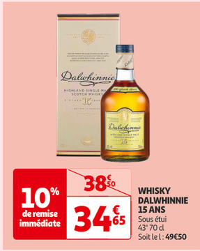 Aanbieding: WHISKY DALWHINNIE 15 ANS