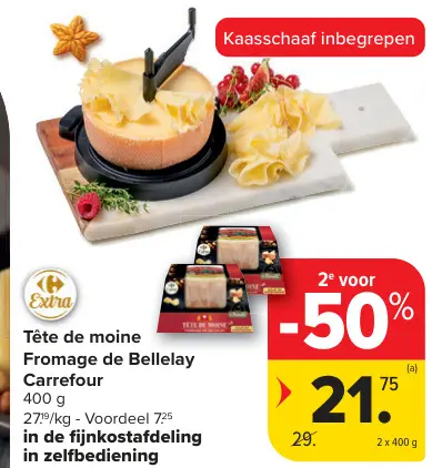 Promotie: Tête de moine Fromage de Bellelay