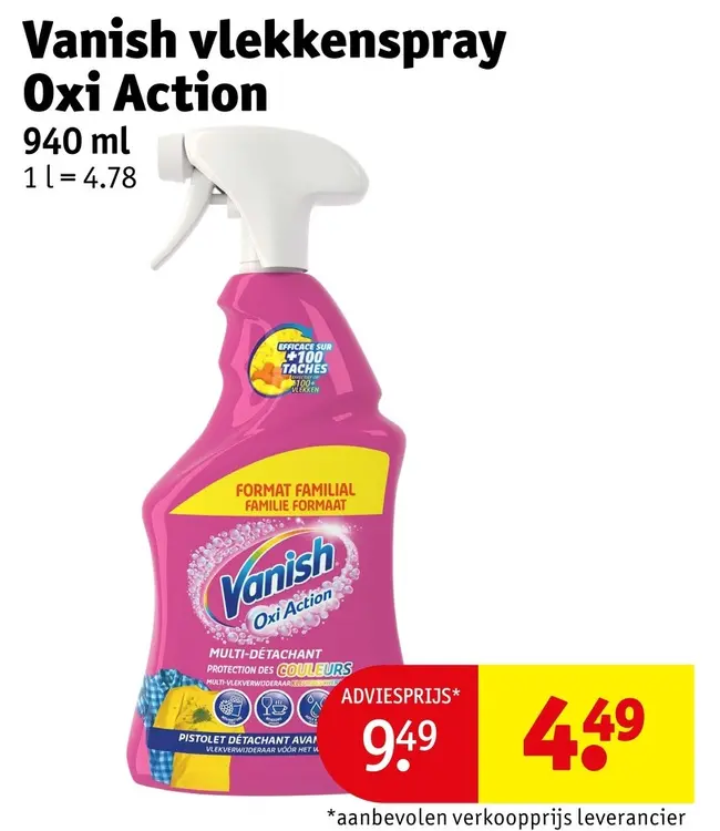 Promotie: Vanish vlekkenspray Oxi Action