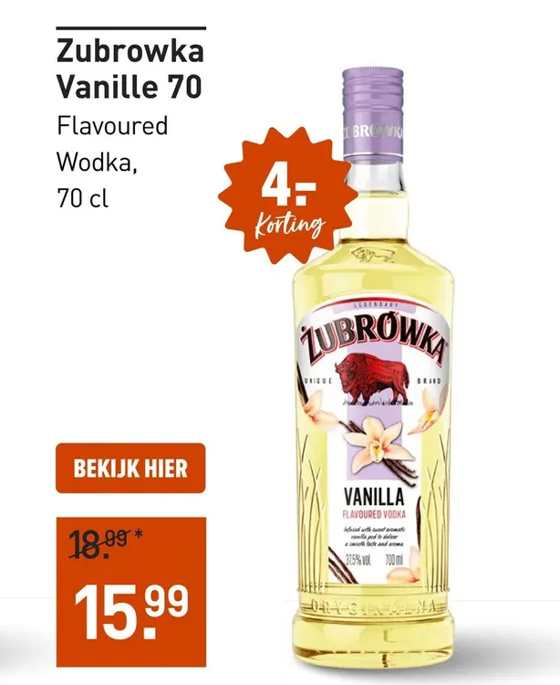 Aanbieding: Zubrowka Vanille 70