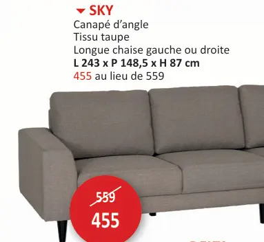 Offre: SKY Canapé d'angle