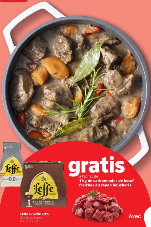 Offre: Carbonnades de bœuf fraîches