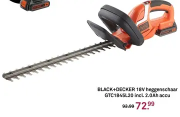 Aanbieding: BLACK+DECKER 18V heggenschaar