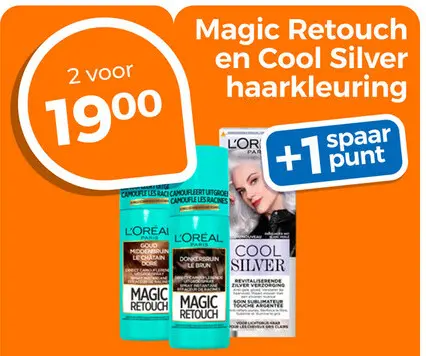 Aanbieding: Magic Retouch en Cool Silver haarkleuring