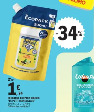 Aanbieding: RECHARGE ECOPACK DOUCHE "LE PETIT MARSEILLAIS