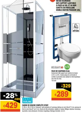 Aanbieding: CABINE DE DOUCHE COMPLÈTE STUDY