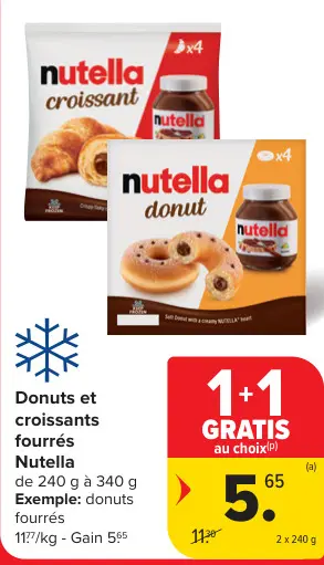 Offre: Donuts et croissants fourrés