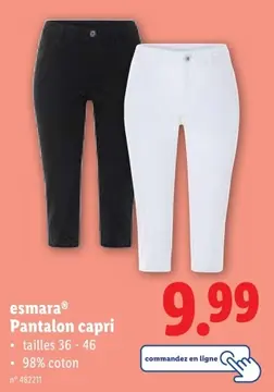 Offre: Pantalon capri