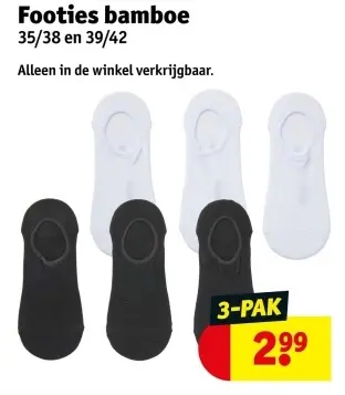 Aanbieding: Footies bamboe