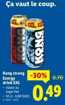 Offre: Energy drink XXL