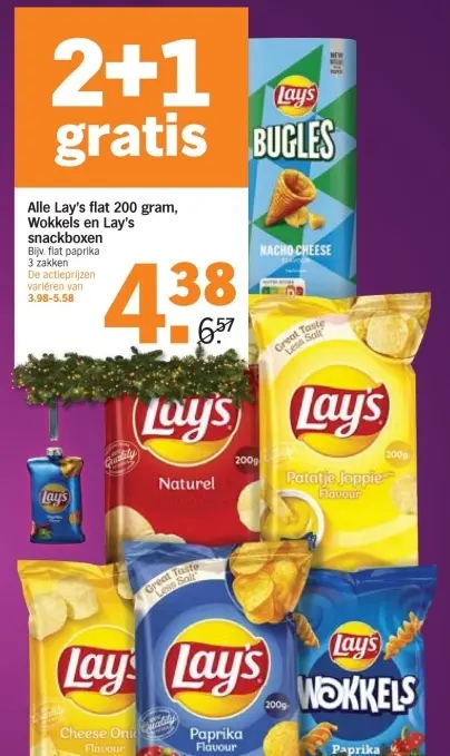 Aanbieding: Lay's flat, Wokkels en Lay's snackboxen