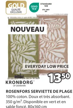 Offre: ROSENFORS SERVIETTE DE PLAGE