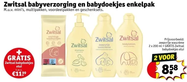 Aanbieding: Babyverzorging en babydoekjes enkelpak