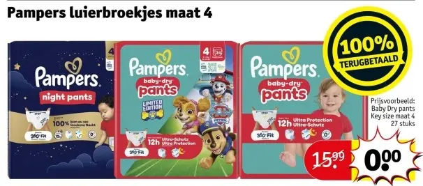 Aanbieding: Luierbroekjes maat 4