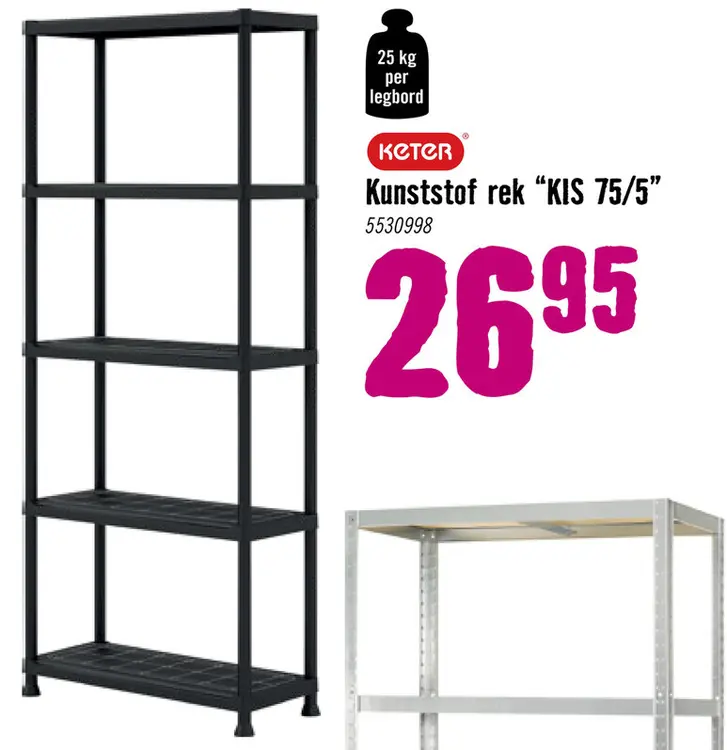 Aanbieding: KETER Stellingkast 176x75x32 cm kunststof