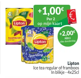 Promotie: Ice tea regular of framboos