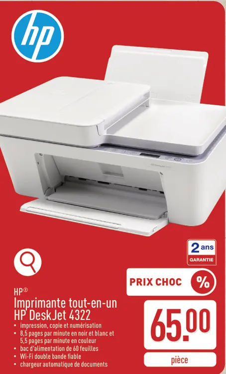 Offre: Imprimante tout-en-un HP DeskJet 4322