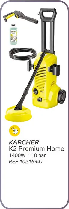 Aanbieding: Kärcher hogedrukreiniger k2 premium - 1400w - 110 bar - 360 l/u - slang van 4m - terrasreiniger - vuilfrees