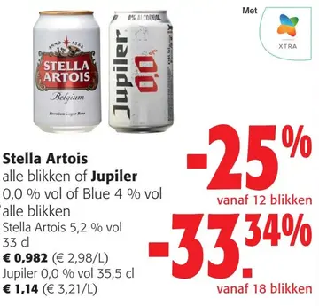 Aanbieding: Stella Artois of Jupiler
