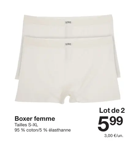 Offre: Boxer femme