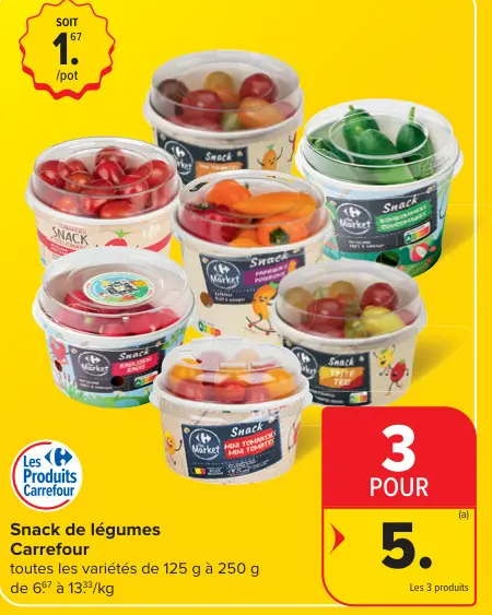 Offre: Snack de légumes