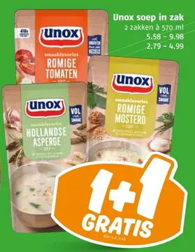 Aanbieding: Unox soep in zak