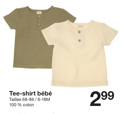 Offre: Tee-shirt bébé