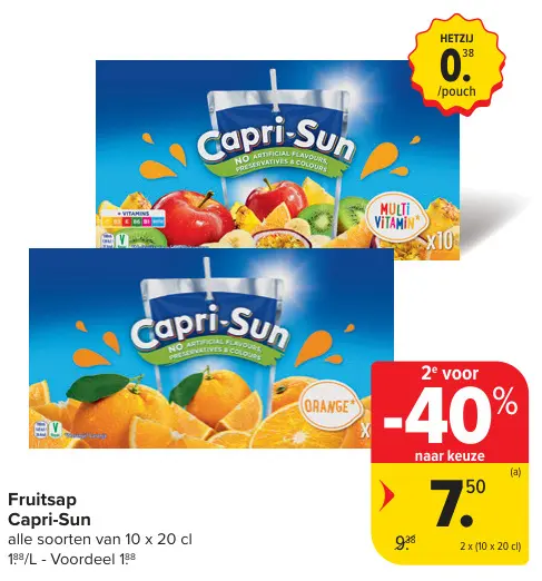 Promotie: Fruitsap Capri-Sun