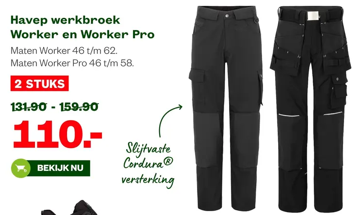 Aanbieding: Werkbroek Worker en Worker Pro