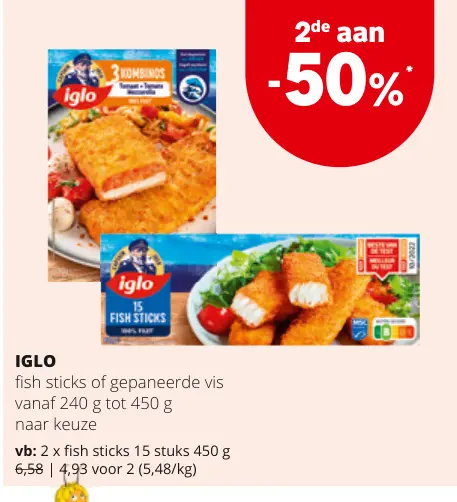 Promotie: fish sticks of gepaneerde vis