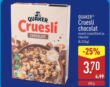 Offre: Cruesli chocolat