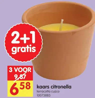 Promotie: kaars citronella