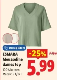 Aanbieding: Mousseline dames top