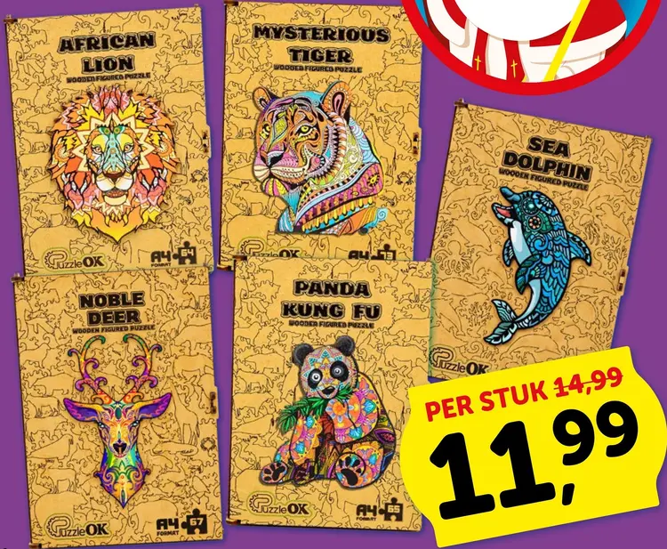 Aanbieding: Puzzle OK Houten figuurpuzzel