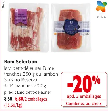 Offre: lard petit-déjeuner Fumé tranches ou jambon S