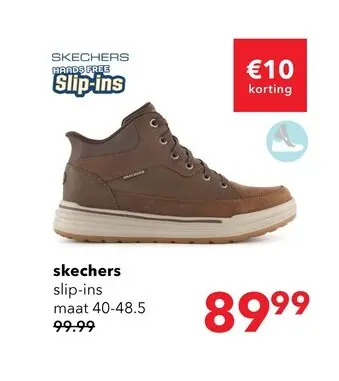 Aanbieding: Skechers Slip-ins: Sterling Rogan leren heren veterboots bruin