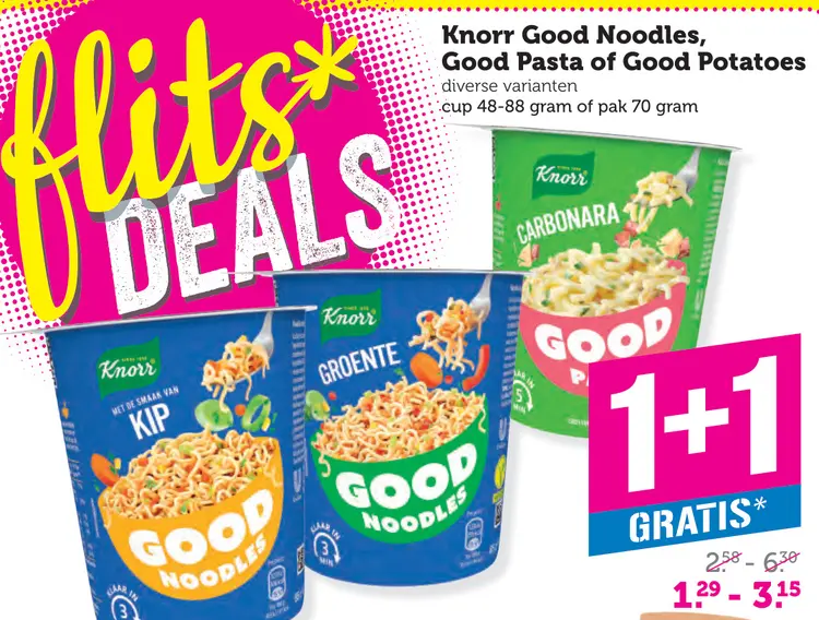 Aanbieding: Good Noodles, Good Pasta of Good Potatoes