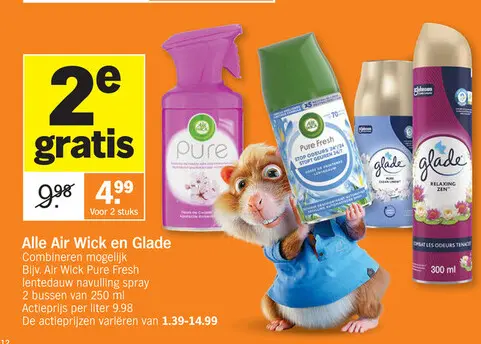 Offre: Air Wick Pure Fresh lentedauw navulling spray